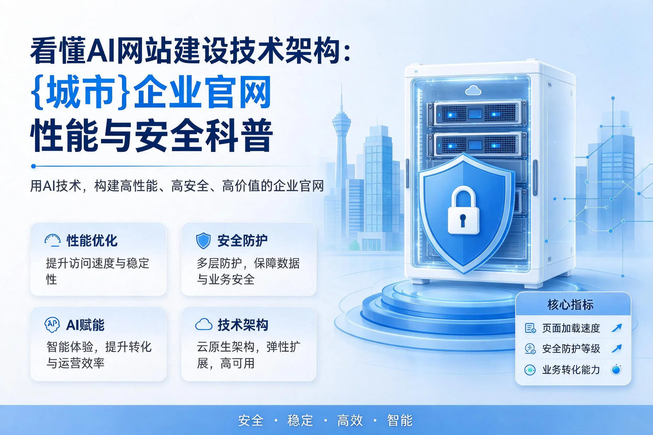 看懂AI网站建设技术架构：七台河企业官网性能与安全科普