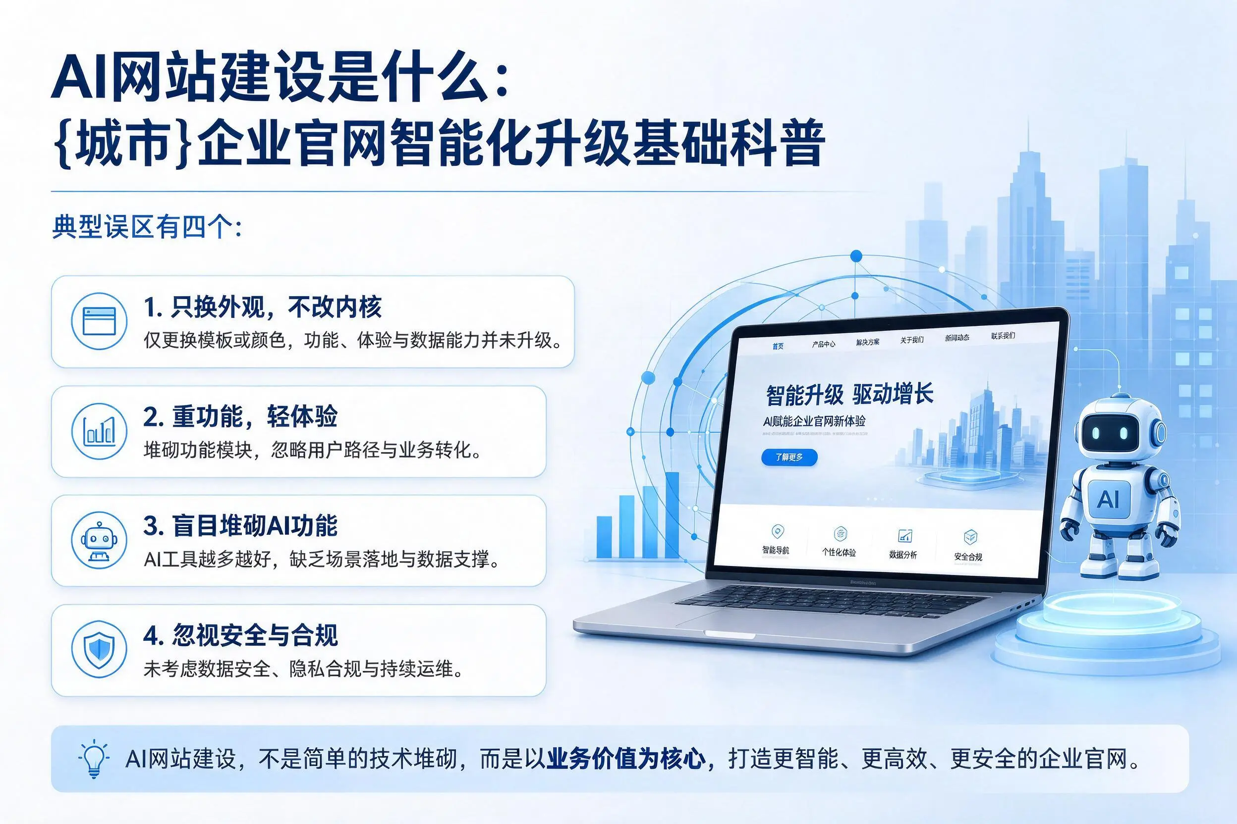 AI网站建设是什么：七台河企业官网智能化升级基础科普