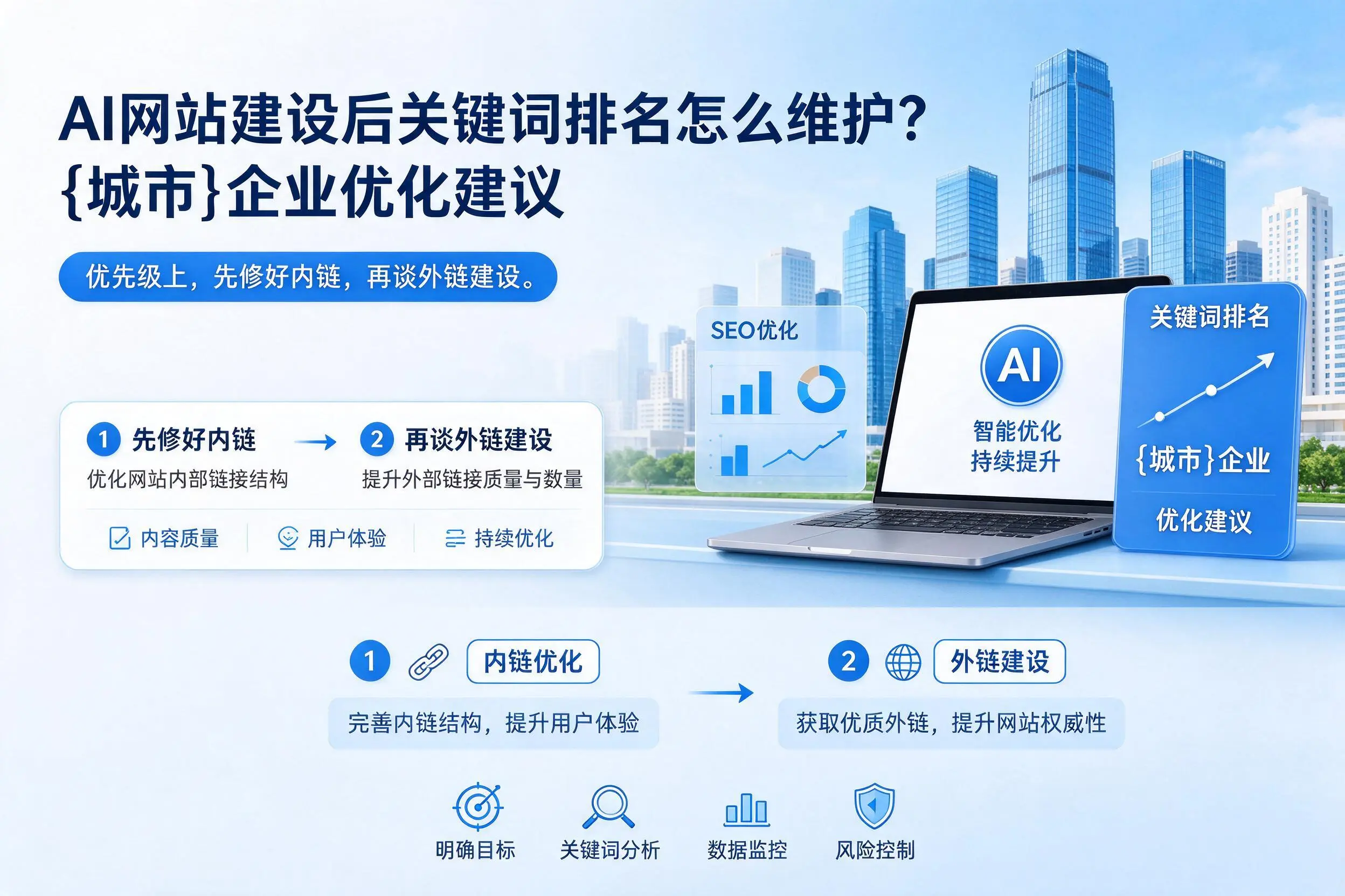 AI网站建设后关键词排名怎么维护?七台河企业优化建议