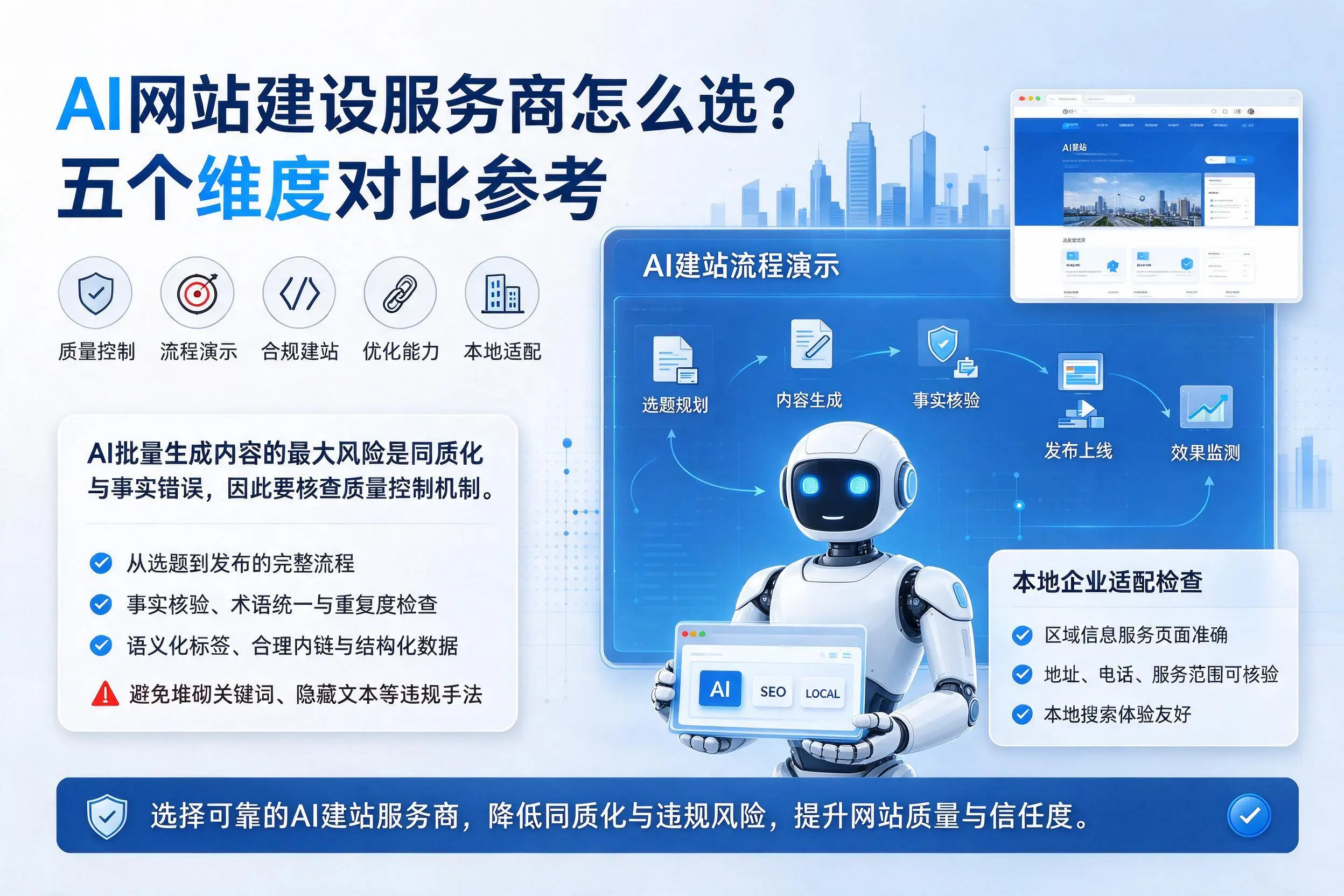 七台河AI网站建设服务商怎么选？五个维度对比参考