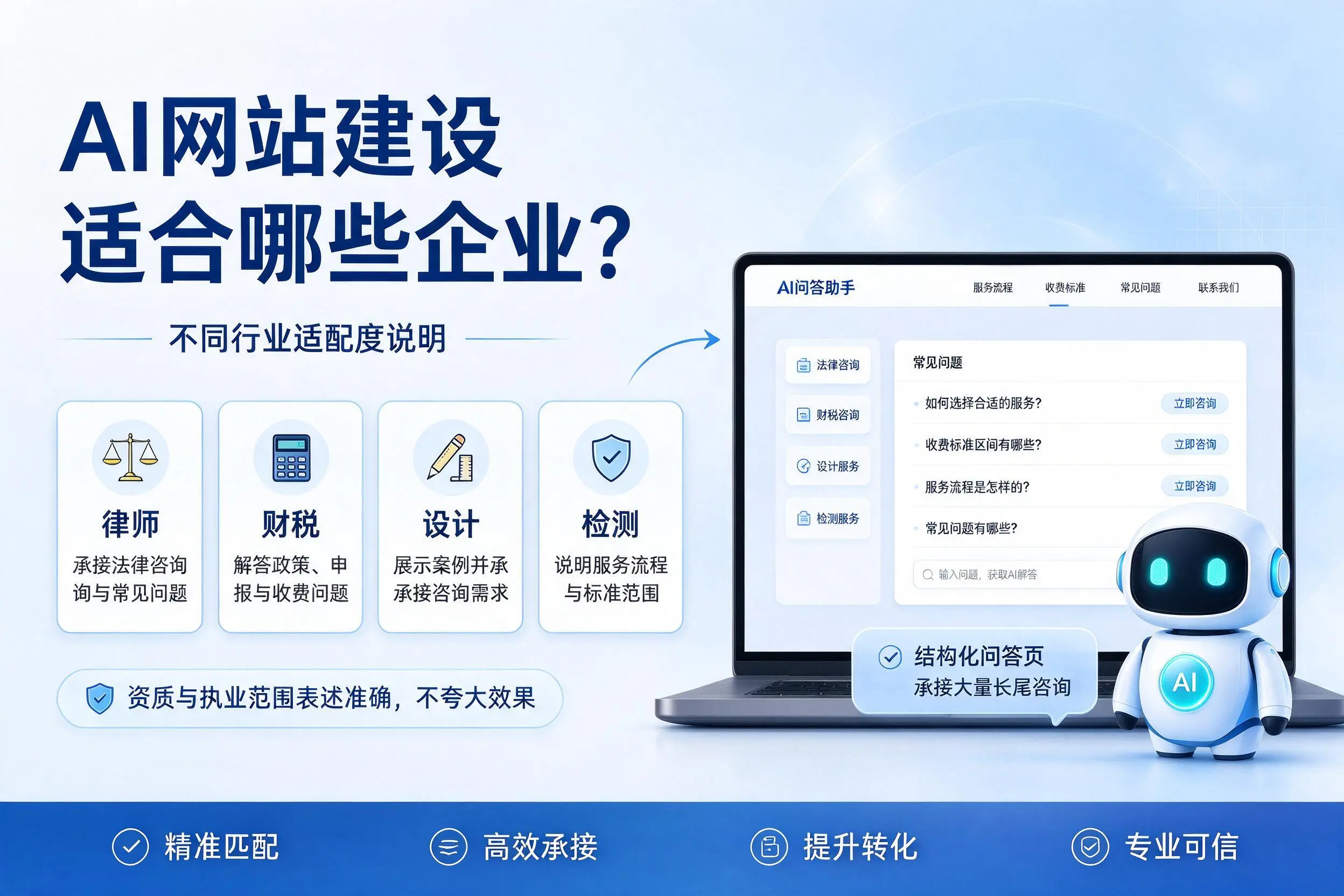 AI网站建设适合哪些企业？七台河不同行业适配度说明